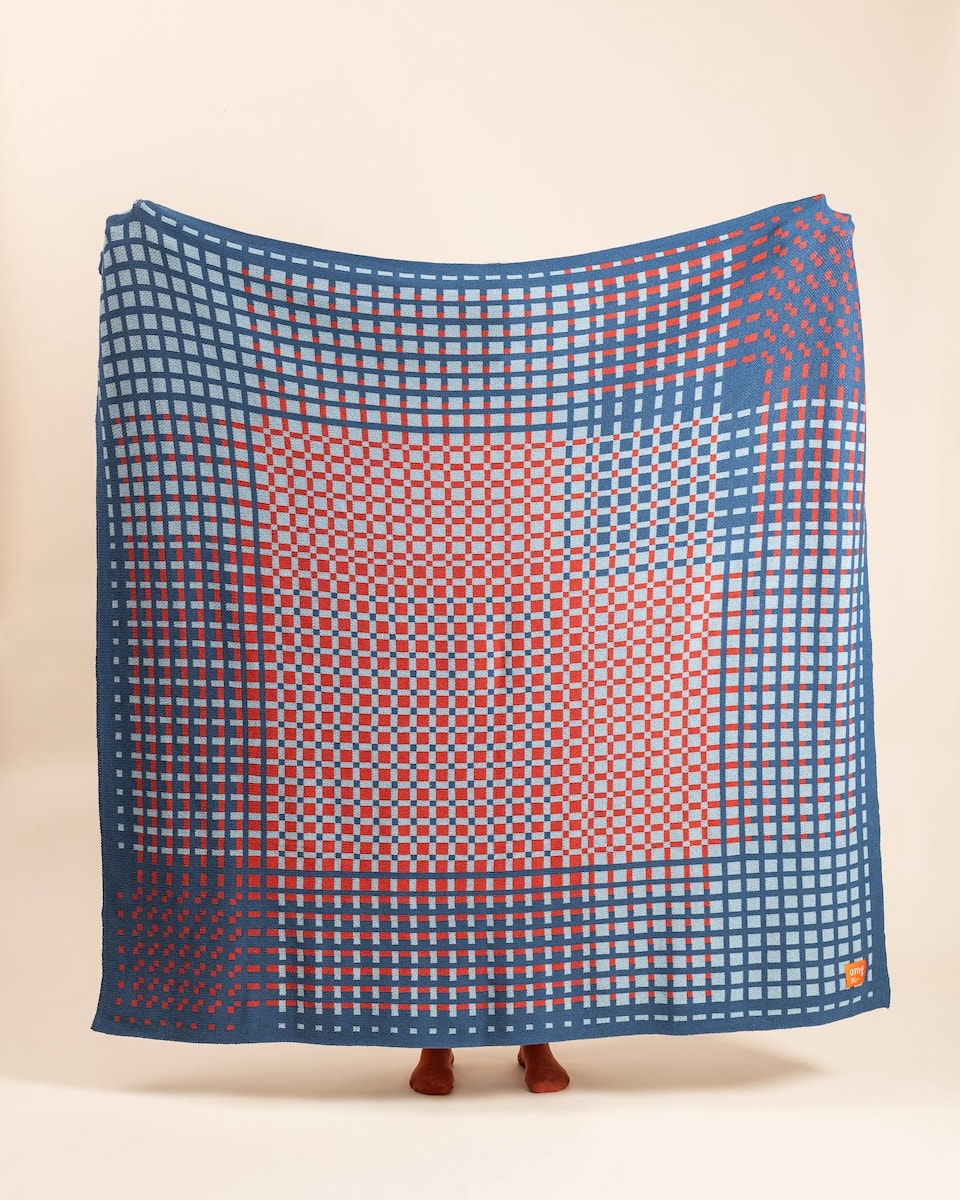 OMGingham Throw - Blue ~ PRE-ORDER