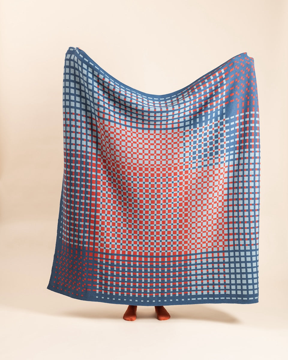 OMGingham Throw - Blue ~ PRE-ORDER